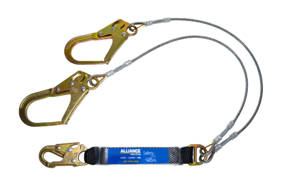 Picture of 1.6M TWIN TAILED WIRE ROPE LANYARD