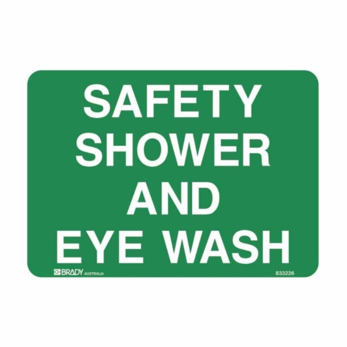 Picture of SAFETY SHOWER AND EYE WASH SIGN 450MM (H) X 600MM (W) MULTIFLUTE