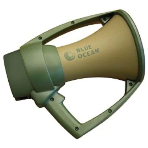 0100LOF.KES BLUE OCEAN RUGGED MEGAPHONE - WHITE + BLUE | Alliance Safety