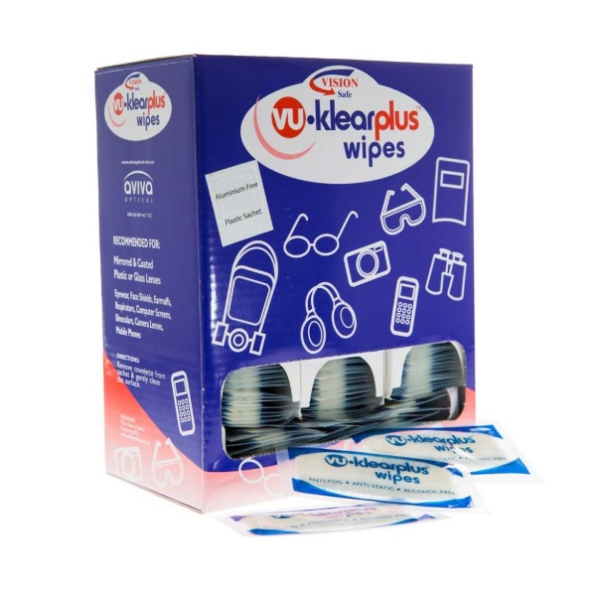 Picture of VU-KLEAR PLUS LENS WIPES - INDIVIDUALLY WRAPPED