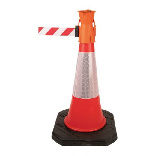 Picture of EASY EXTEND RETRACTABLE BARRIER RED/WHITE, 2 X 900MM CONES AND ADAPTOR KIT
