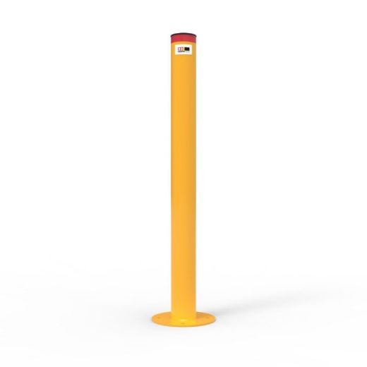 Picture of BG BOLLARD SURFACE MOUNT, YELLOW POWDER COATED STEEL,  140MM (DIAMETER) X 1200MM (H)