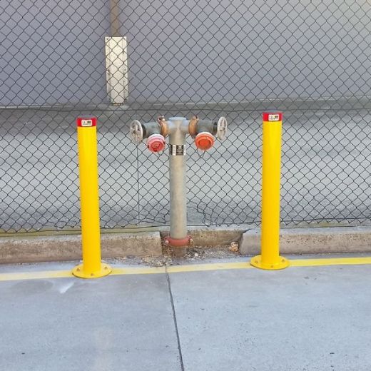 Picture of BG BOLLARD SURFACE MOUNT, YELLOW POWDER COATED STEEL,  140MM (DIAMETER) X 1200MM (H)