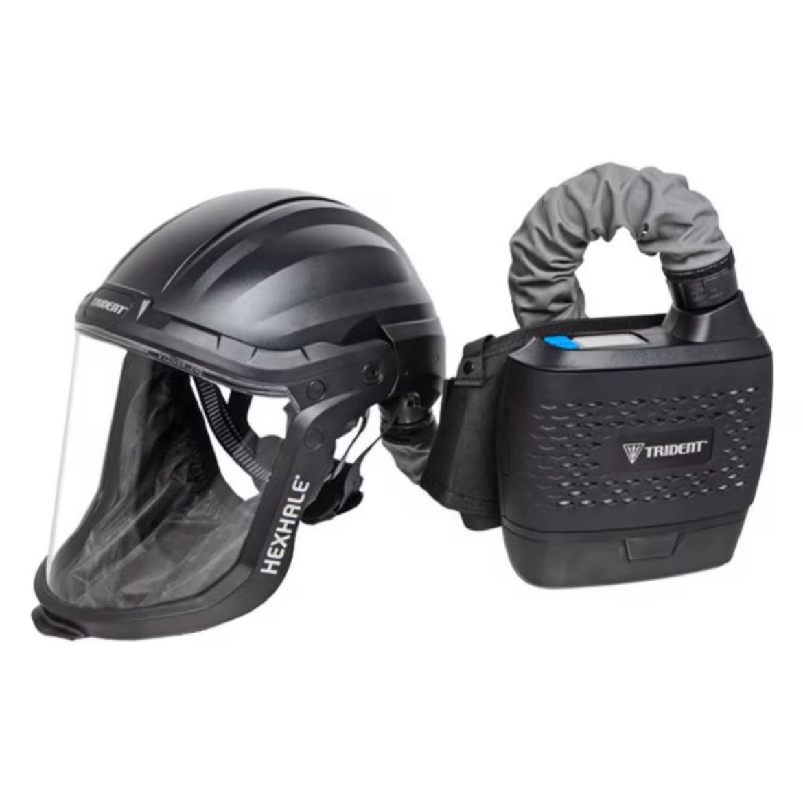 Picture of RESPIRATOR TRIDENT® HEXHALE® PAPR COMPLETE SYSTEM WITH FAST CHARGING EXTENDED BATTERY AND BACKPACK