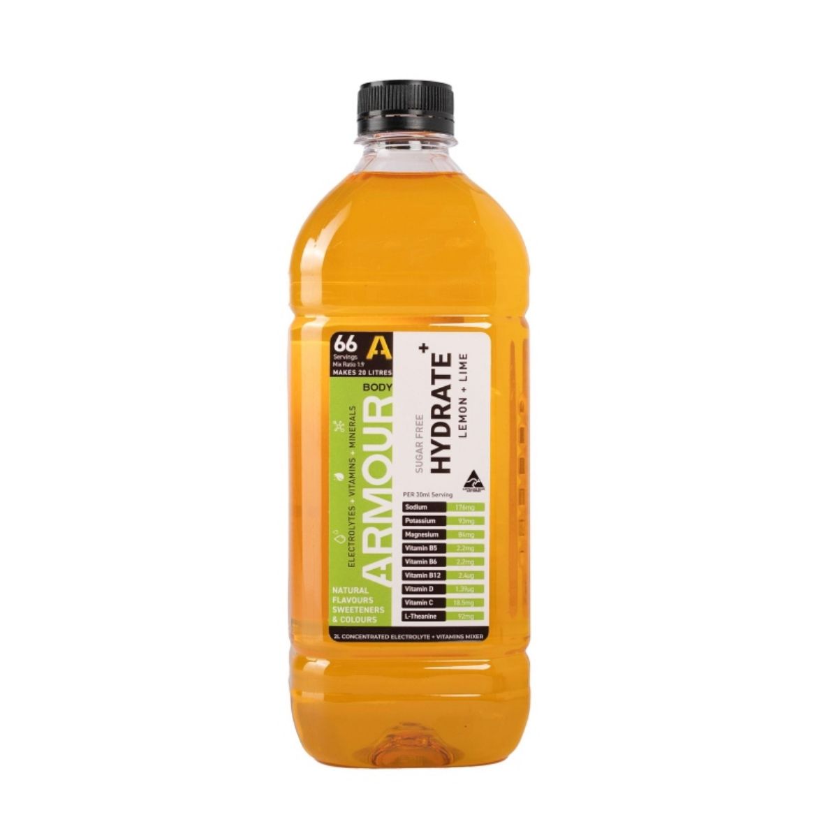 Picture of BODY ARMOUR - HYDRATE+ 2L CONCENTRATE - LEMON + LIME