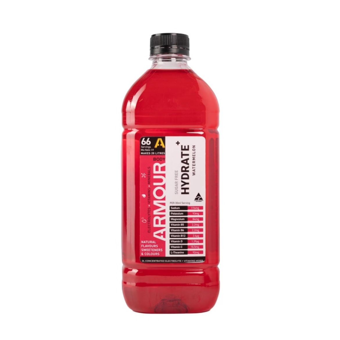 Picture of BODY ARMOUR - HYDRATE+ 2L CONCENTRATE - WATERMELON