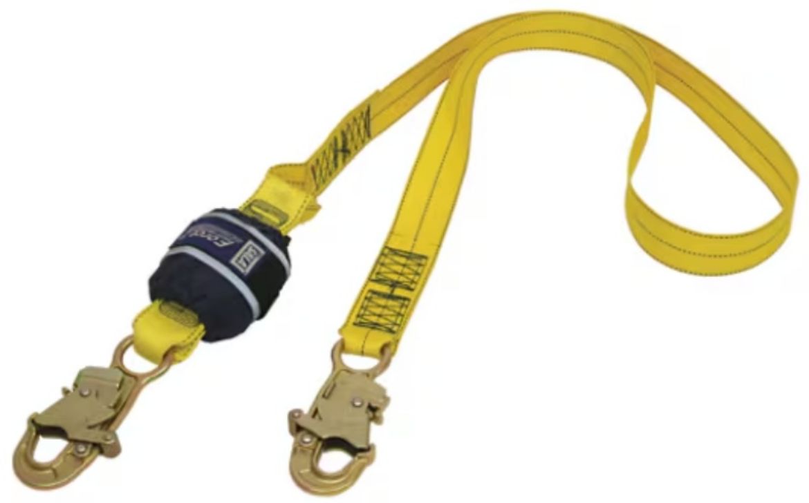 Picture of Z10200909 FORCE2™ SHOCK ABSORBING LANYARDS - WEBBING - SINGLE TAIL 2.0M WITH DOUBLE ACTION SNAP HOOKS ON ALL CONNECTIONS