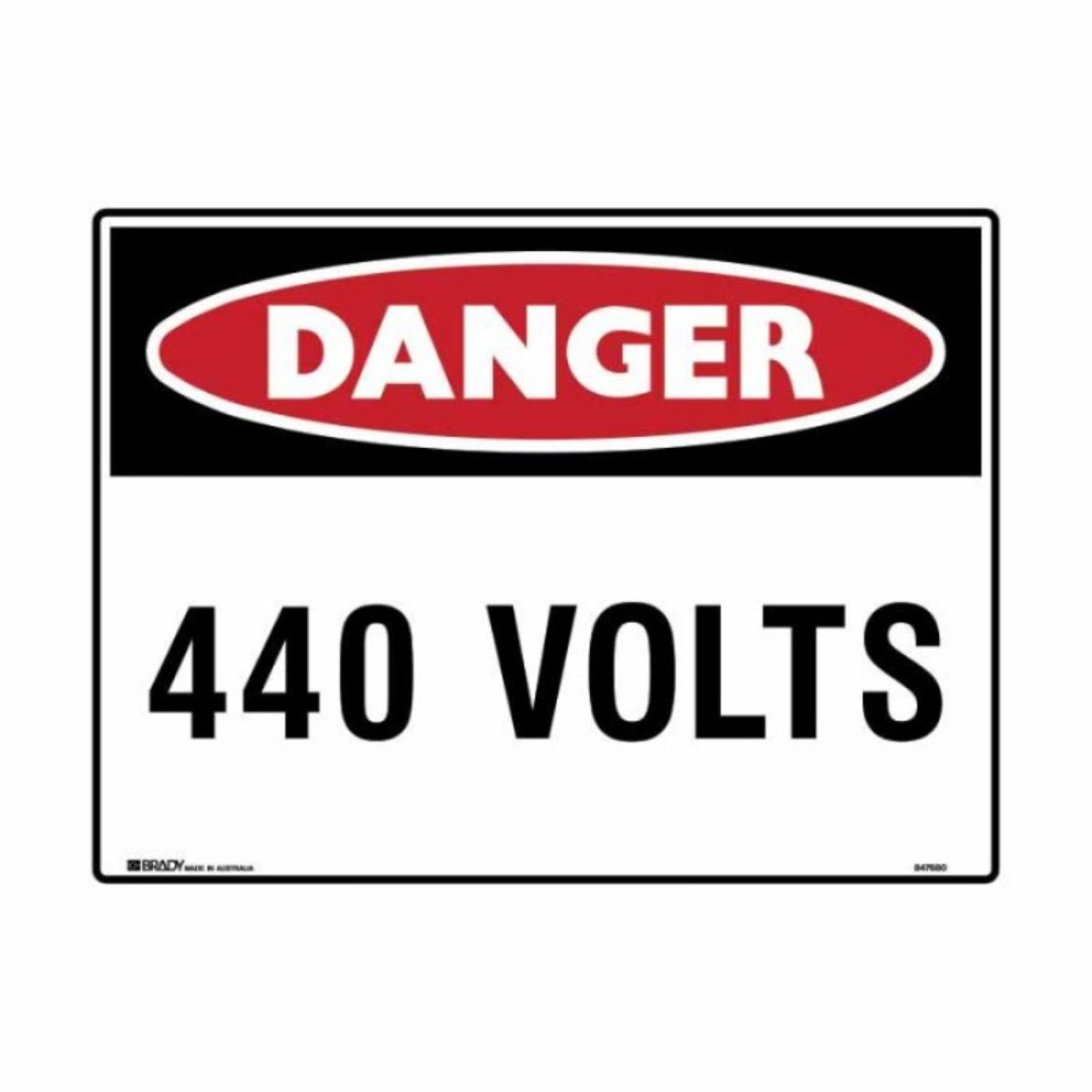 Picture of DANGER 440 VOLTS SIGN 450MM (W) X 300MM (H) METAL