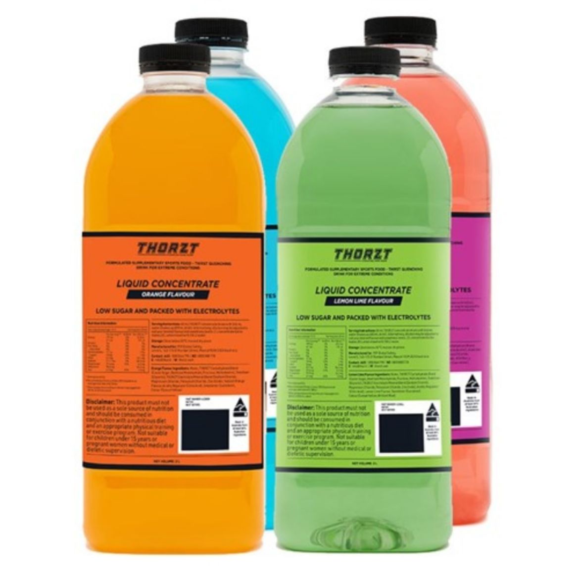 Picture of THORZT LIQUID CONCENTRATE MIXED FLAVOURS - 4 x 2L BOTTLES