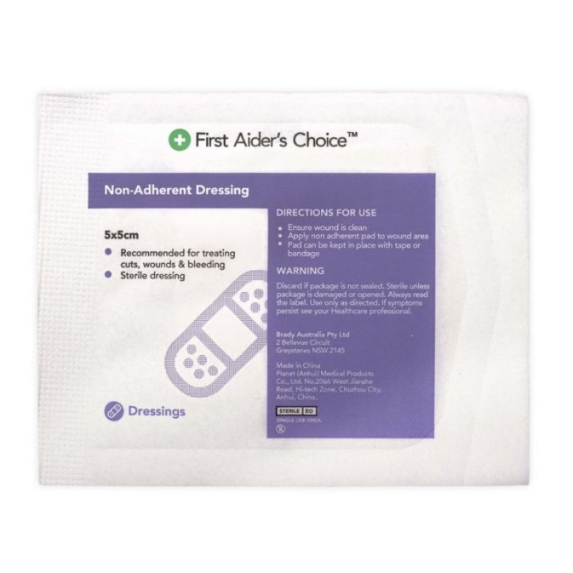 Picture of FAC NON-ADHERENT DRESSING 5 X 5CM