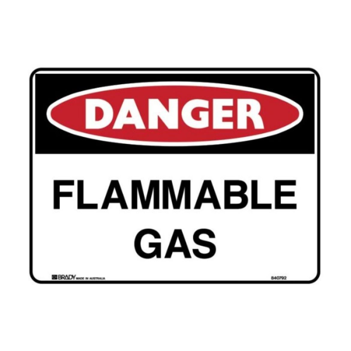 Picture of DANGER FLAMMABLE GAS SIGN 600MM (W) X 450MM (H) POLYPROPYLENE