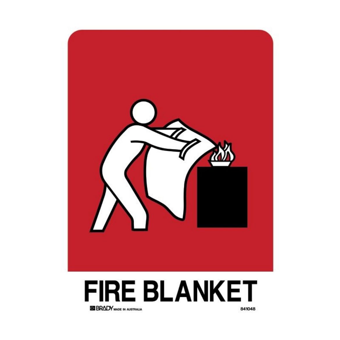 Picture of FIRE BLANKET SIGN 300MM (H) X 225M (W) POLYPROPYLENE