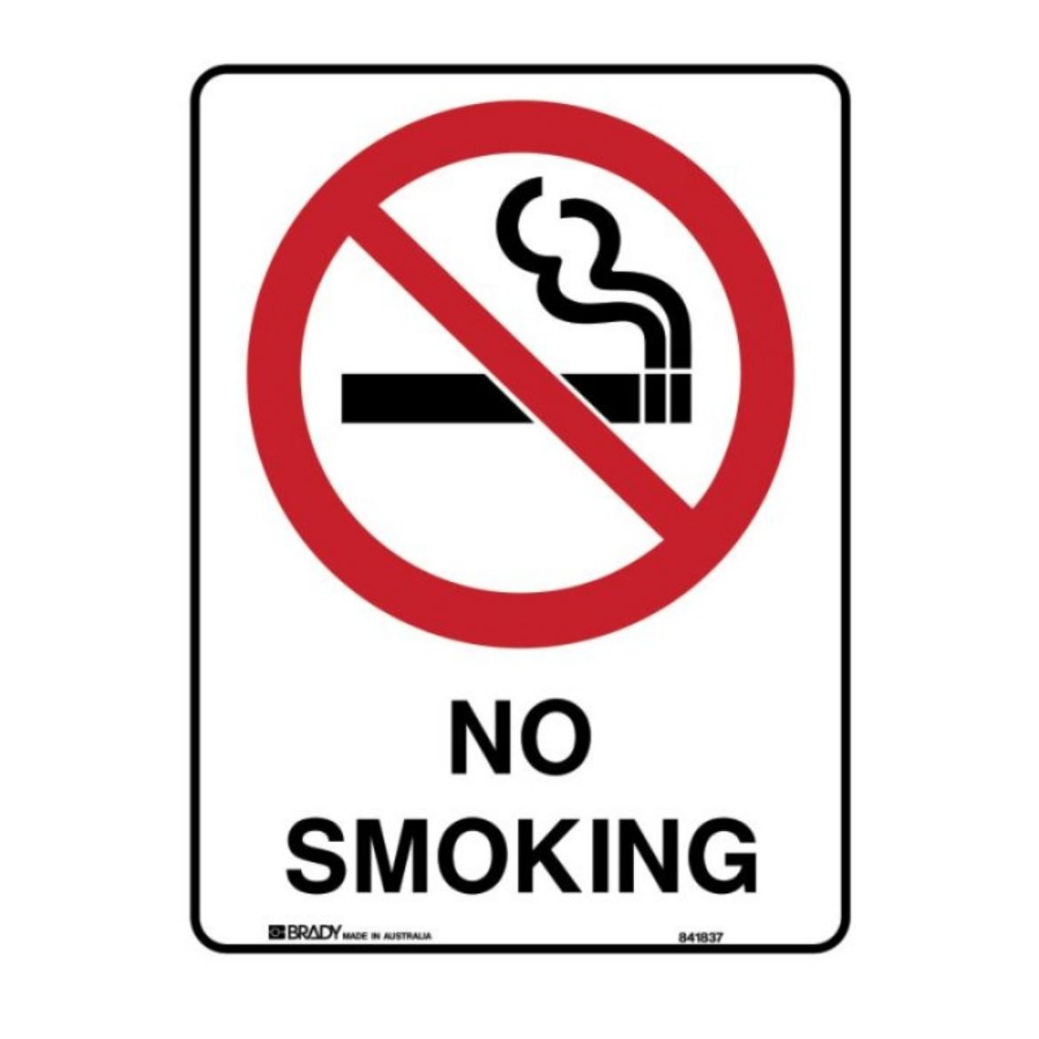 Picture of NO SMOKING SIGN 300MM (H) X 225MM (W) POLYPROPYLENE