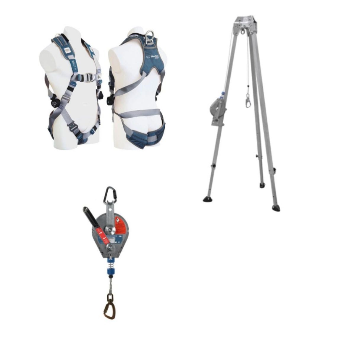 Picture of RESCUE SYSTEM 5 - LADDER ACCESS. KIT CONSISTS OF 2 X ERGOIPLUS HARNESS, IKAR TRIPOD, 12M SAVERLINE