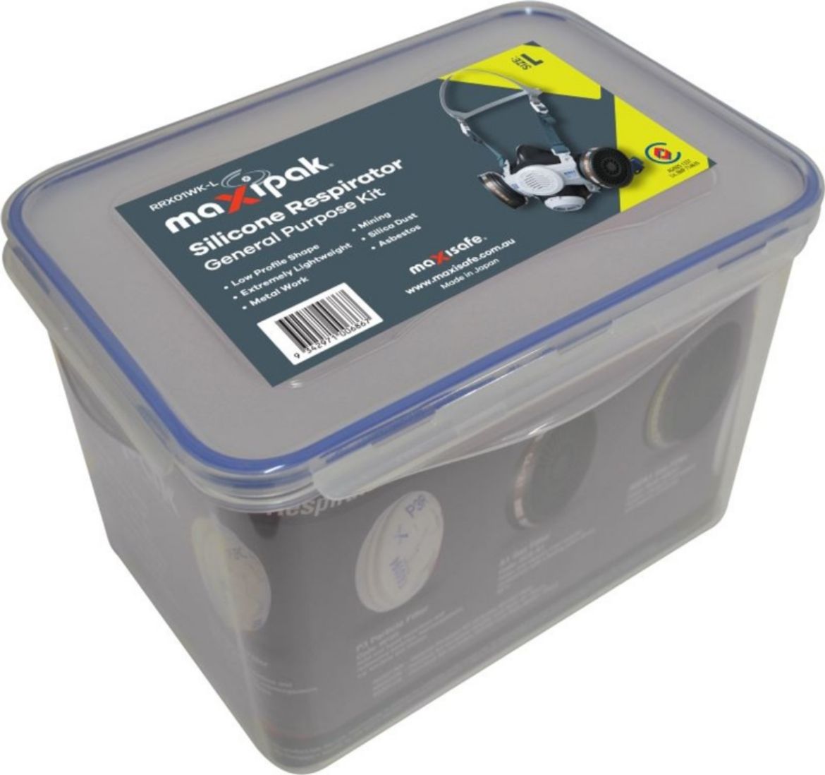 Picture of RRX01WK - MAXIPAK SILICONE HALF MASK RESPIRATOR GENERAL PURPOSE KIT - LARGE