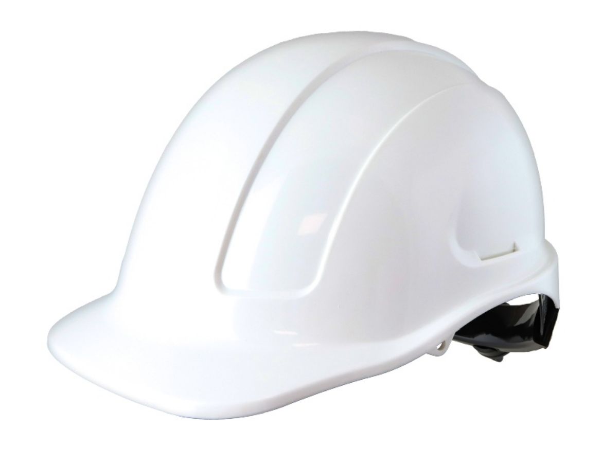 Picture of MAXIGUARD WHITE UNVENTED HARD HAT, RATCHET HARNESS