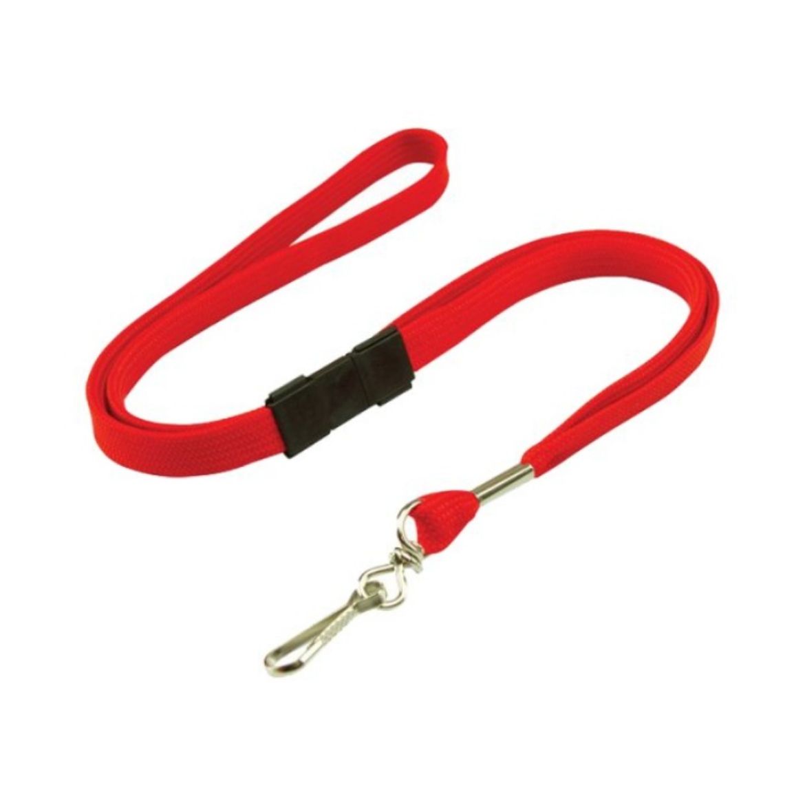 Picture of RED LANYARD WITH SWIVEL HOOK AND BREAKAWAY, 13MM WIDTH