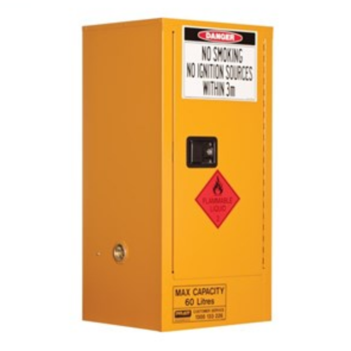 Picture of PRATT FLAMMABLE CABINET 60LTR 1 DOOR, 2 SHELF