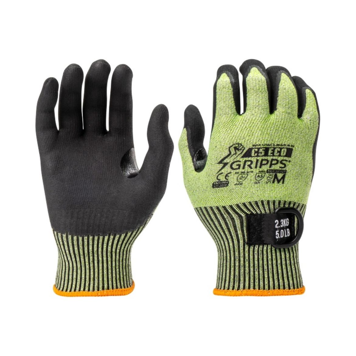 Picture of S21627 - GRIPPS C5 ECO GLOVE WITH BUILT-IN TETHER ANCHOR POINT (2.3KG). SIZE XL