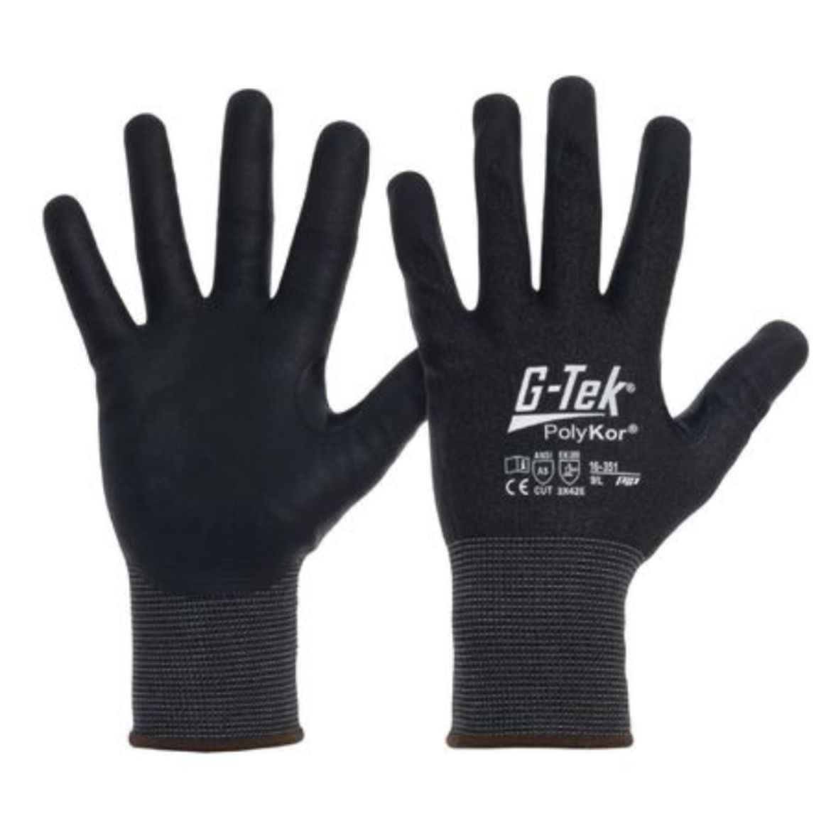 Picture of G-TEK POLYKOR BAREHAND BLENDED CUT E GLOVE