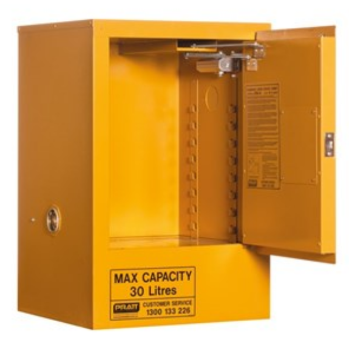 Picture of PRATT FLAMMABLE CABINET 30LTR 1 DOOR, 1 SHELF