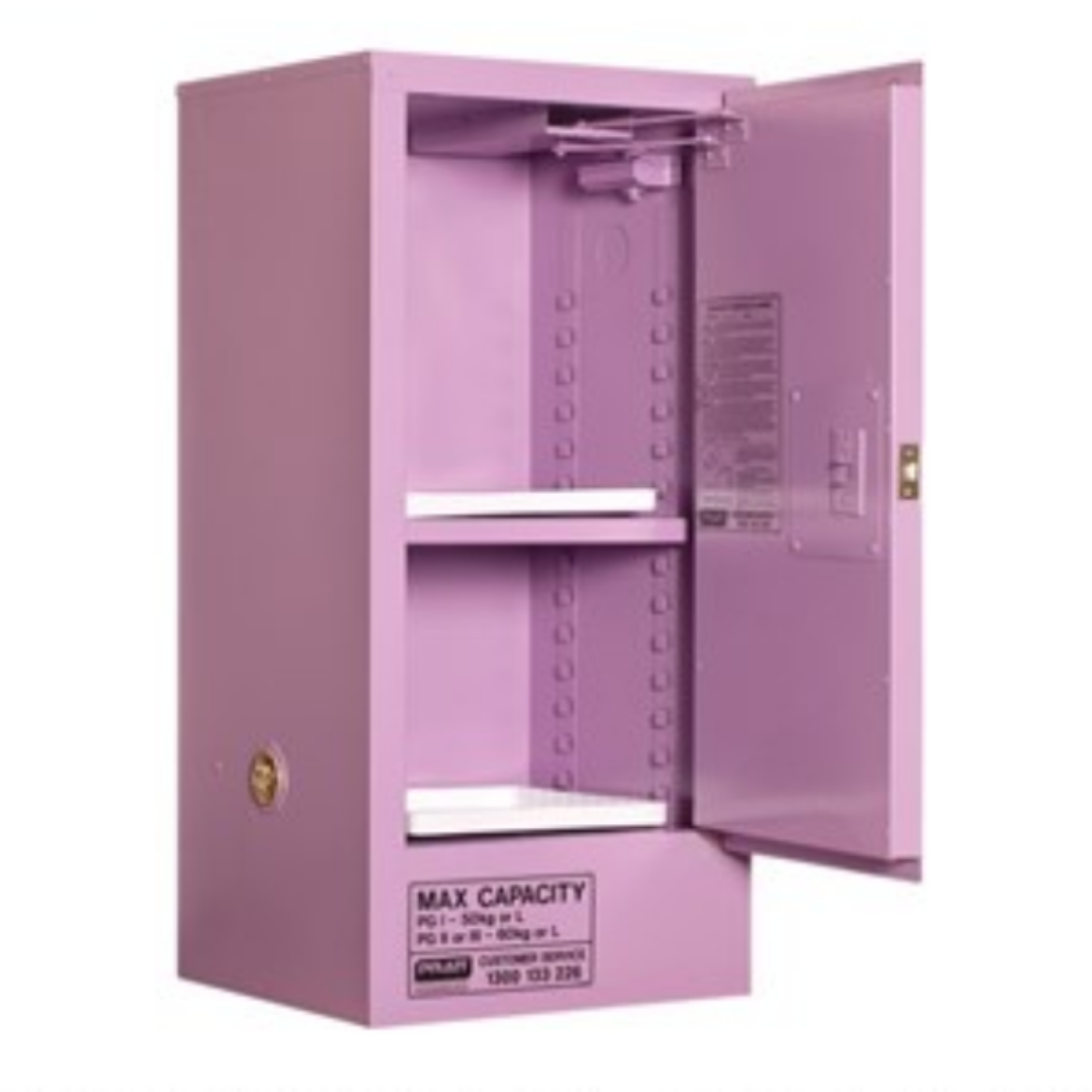 Picture of PRATT CORROSIVE CABINET 60LTR 1 DOOR, 2 SHELF