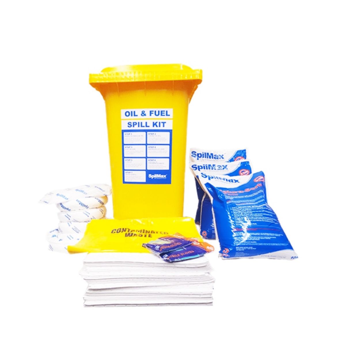 Picture of SPILMAX 240L ESSENTIAL WORKPLACE SPILL KIT - OIL & FUEL