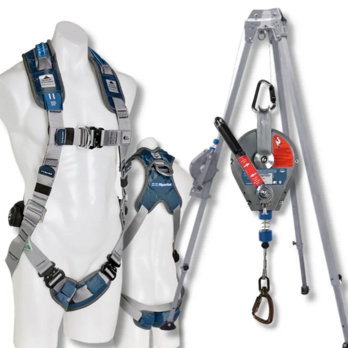 Picture of RESCUE SYSTEM 5 - LADDER ACCESS. KIT CONSISTS OF 2 X ERGOIPLUS HARNESS, IKAR TRIPOD, 12M SAVERLINE