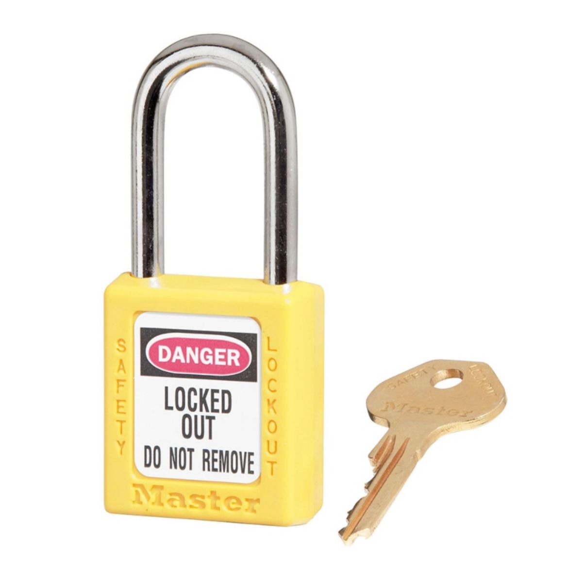 Picture of 410 ZENEX THERMOPLASTIC SAFETY PADLOCK YELLOW- KEYED DIFFERENT