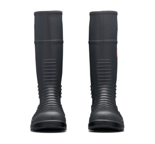 Picture of GREY COMFORT ARCH STEEL TOE AND MIDSOLE SAFETY GUMBOOT.  SIZES 12