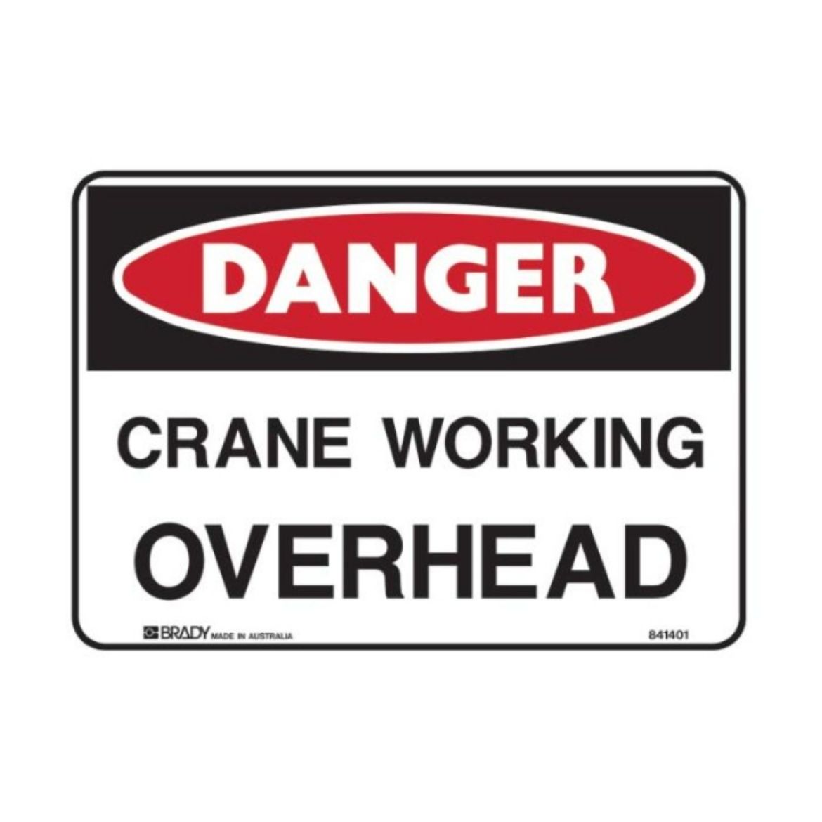 Picture of DANGER CRANE WORKING OVERHEAD (METAL) H300MM X W450MM