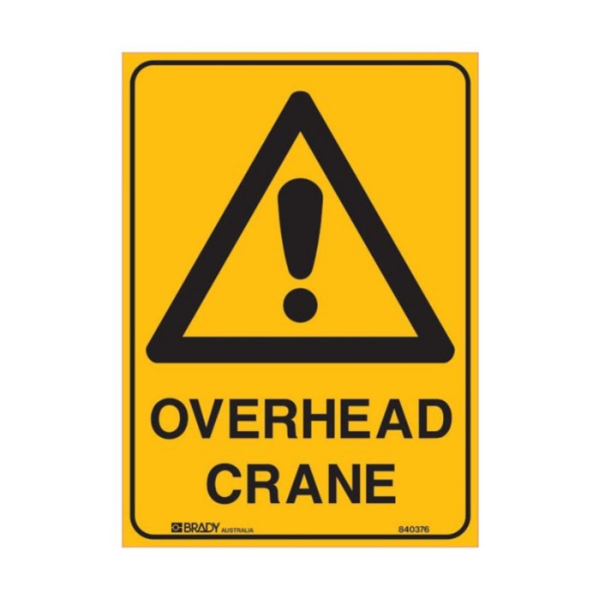 Picture of WARNING SIGN - OVERHEAD CRANE (METAL) H450MM X W300MM