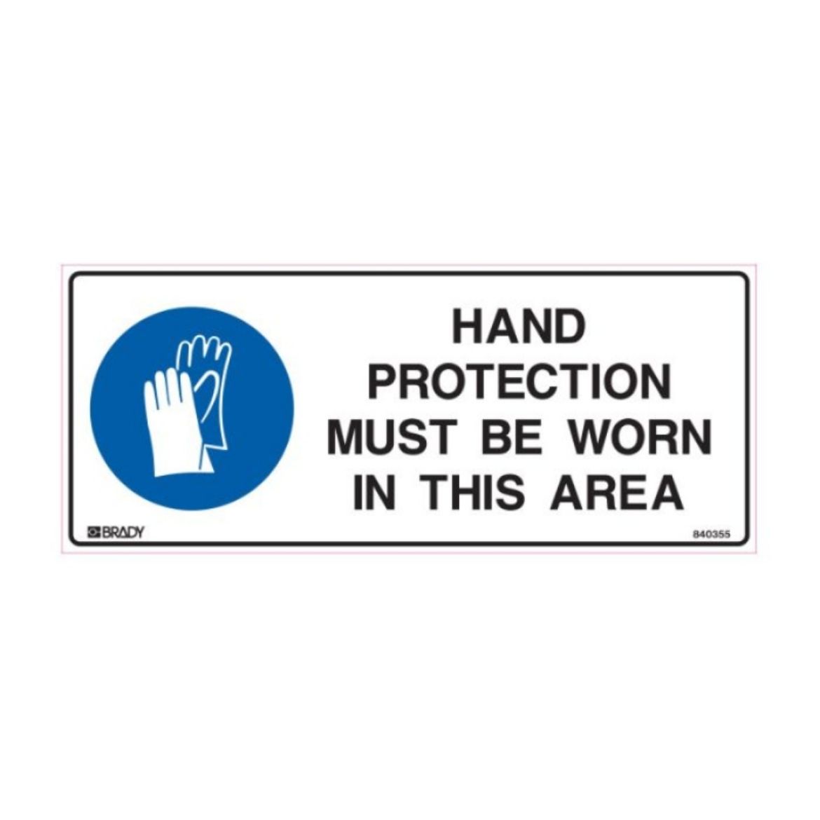 Picture of MANDATORY SIGN - HAND PROTECTION MUST BE WORN (METAL) H180MM X W450MM
