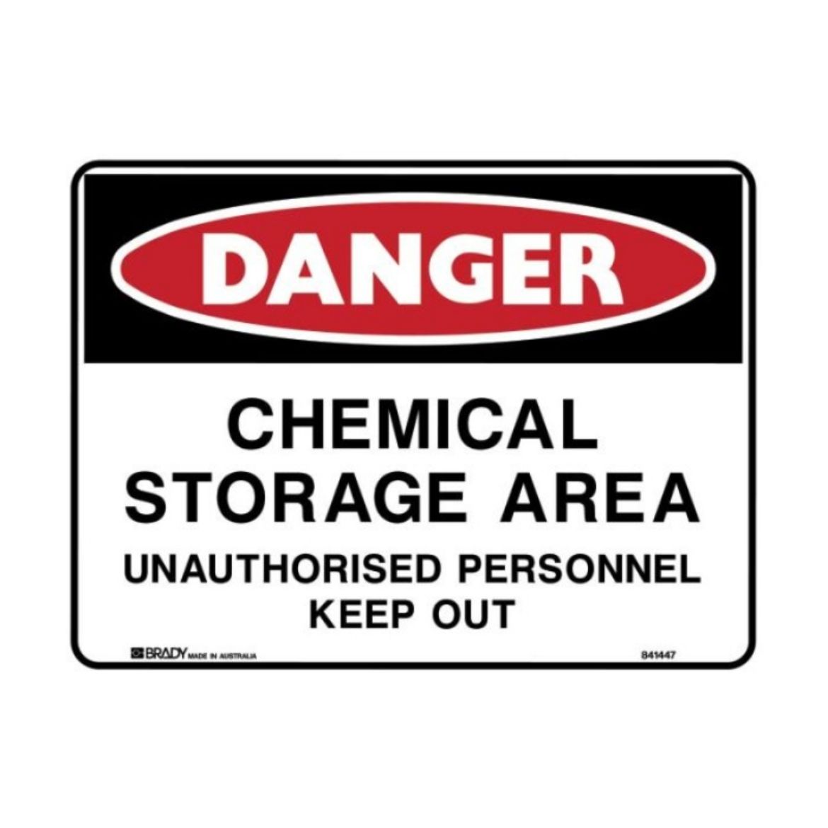 Picture of DANGER SIGN - CHEMICAL STORAGE AREA (METAL) H450MM X W600MM