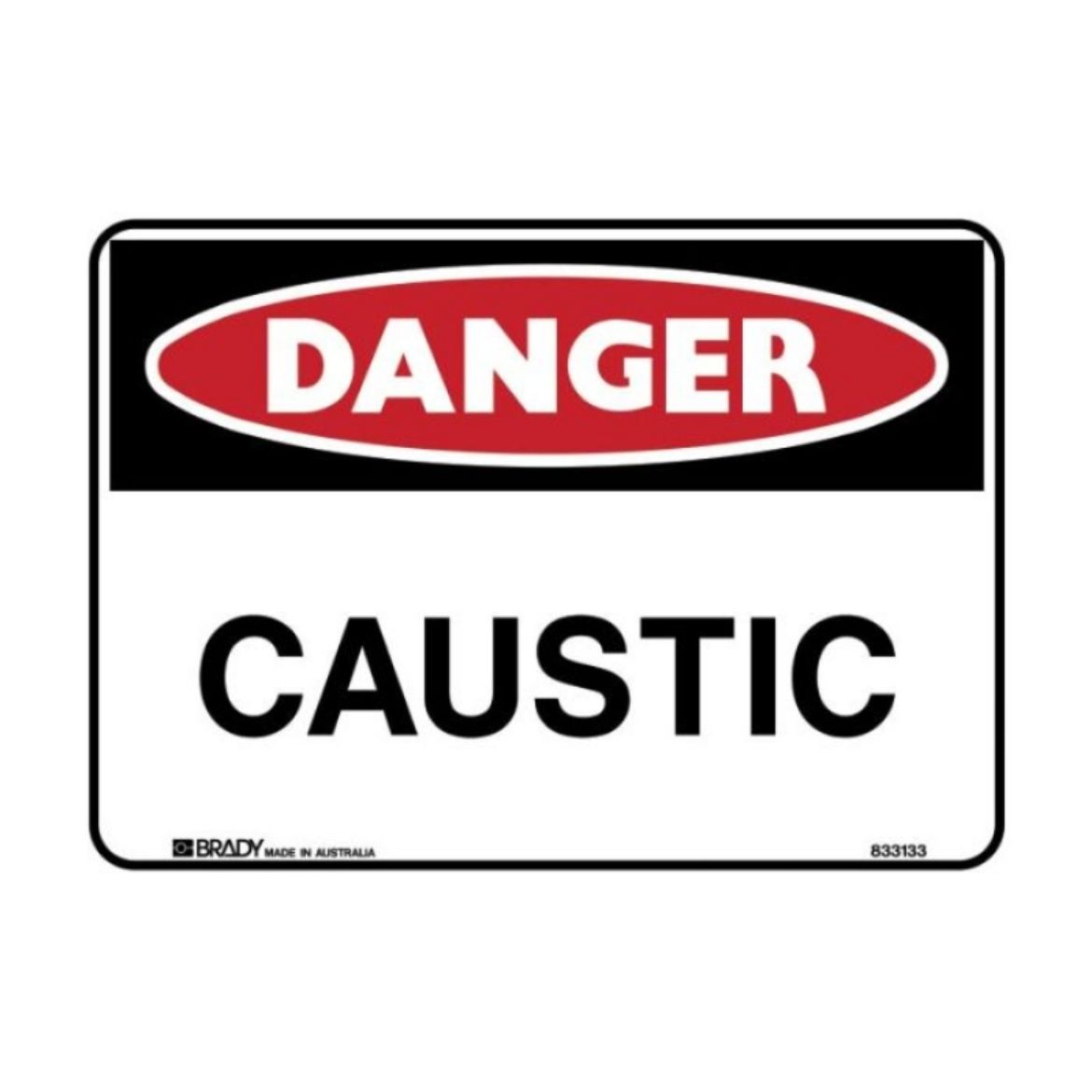 Picture of DANGER SIGN - CAUSTIC (METAL) H300MM X W450MM
