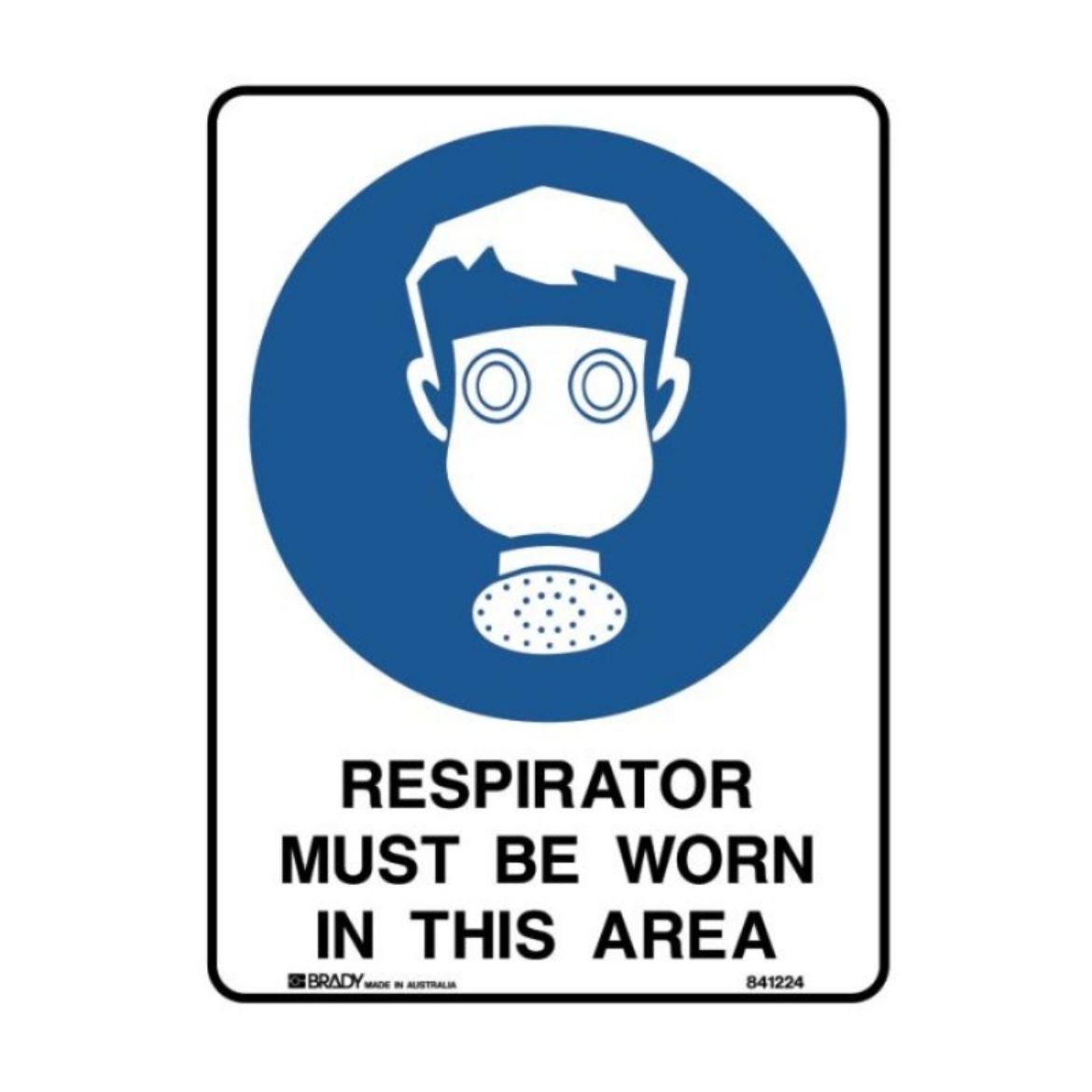Picture of MANDATORY SIGN - REPIRATOR MUST BE WORN (METAL) H450MM X W300MM