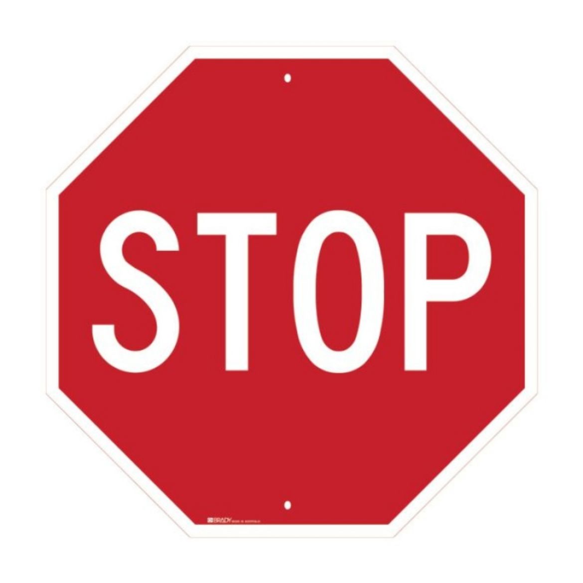 Picture of DIRECTIONAL TRAFFIC SIGN - STOP - H600MM X W600MM - NON REFLECTIVE METAL