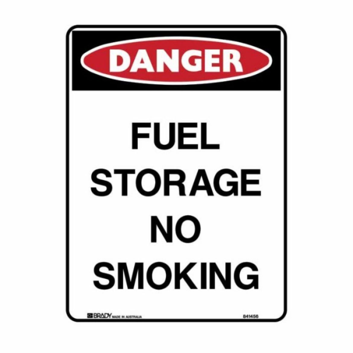 Picture of DANGER SIGN - NO FUEL STORAGE NO SMOKING (POLYPROPYLENE) H450MM X W300MM