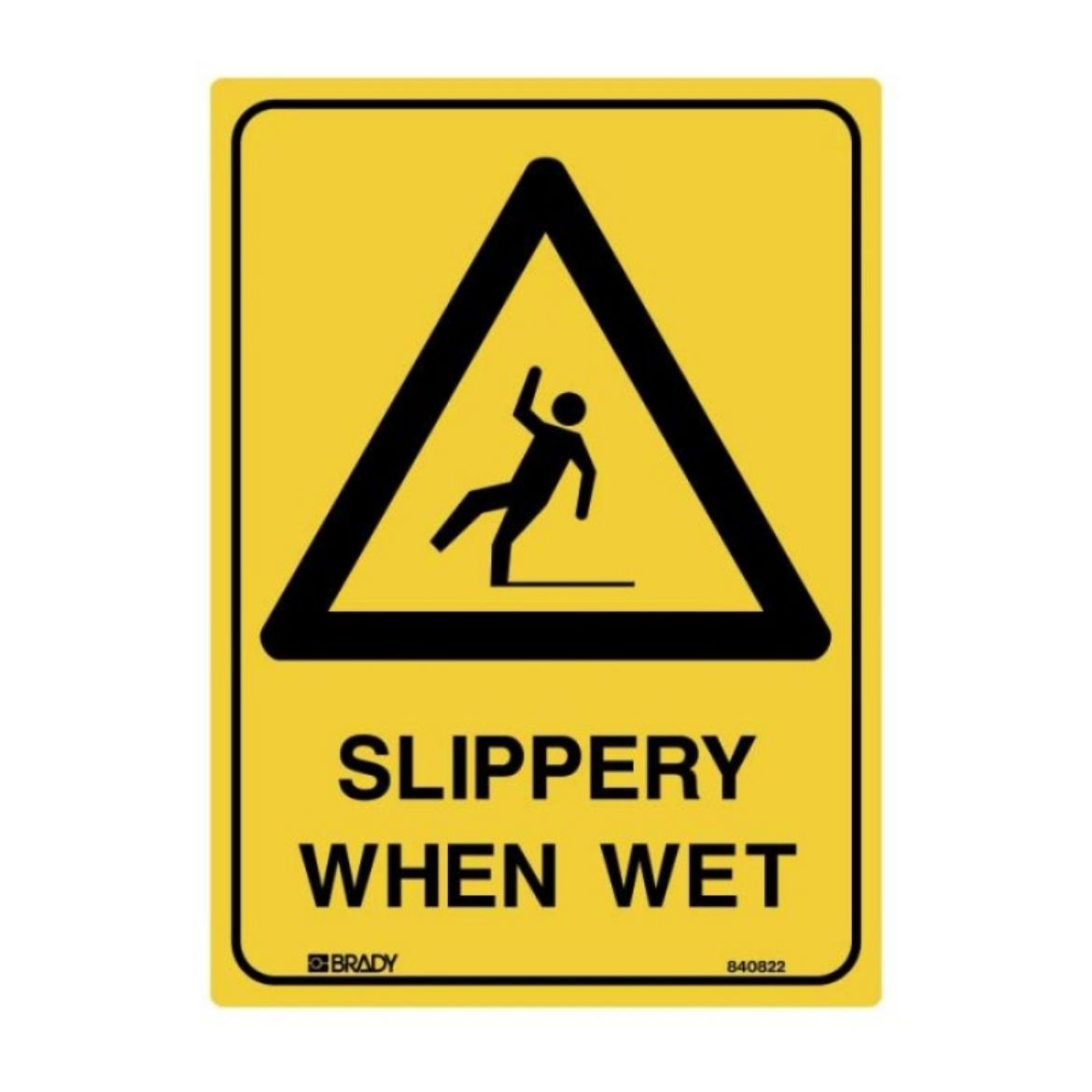 Picture of WARNING SIGN - SLIPPERY WHEN WET (POLYPROPYLENE) H450MM X W300MM