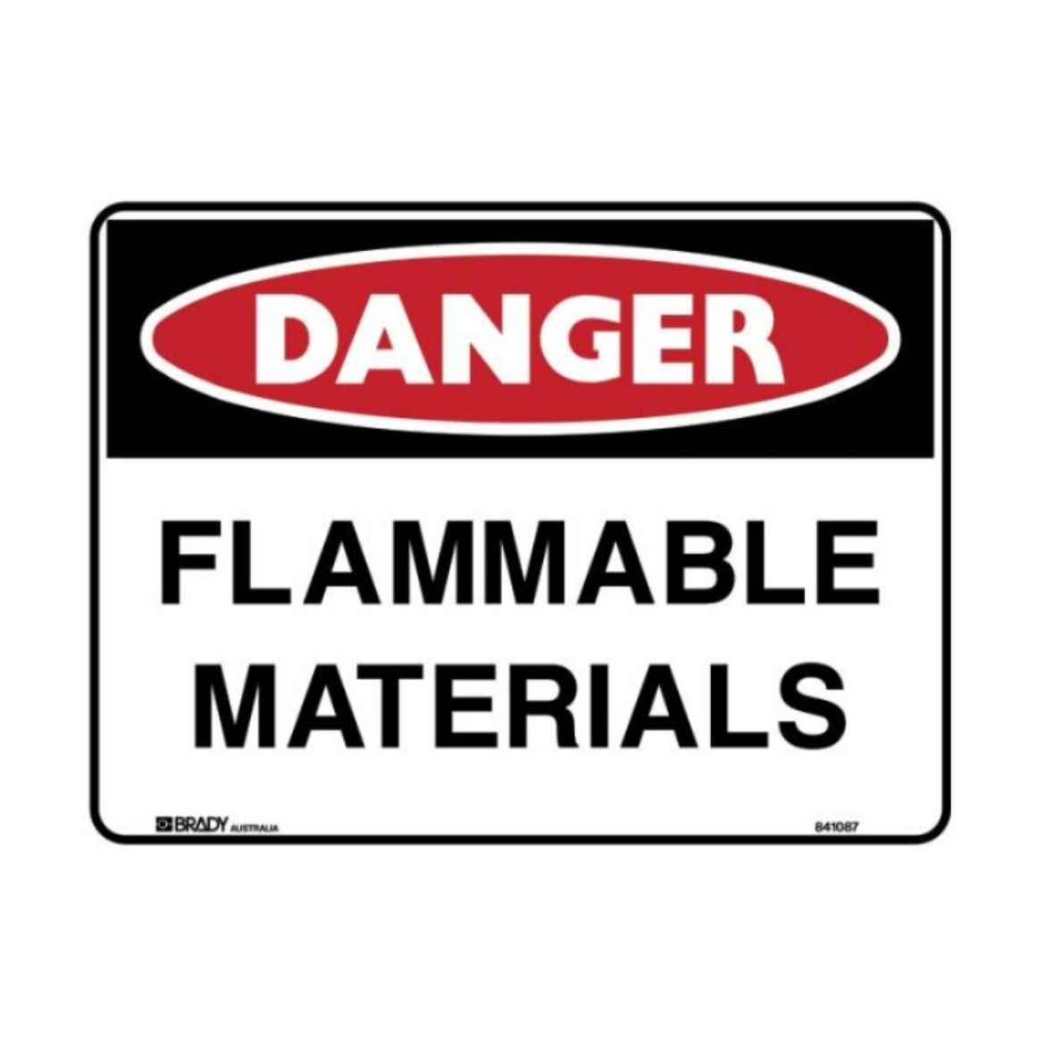 Picture of DANGER SIGN - FLAMMABLE MATERIALS (SELF ADHESIVE VINYL) H 180MM W 250MM
