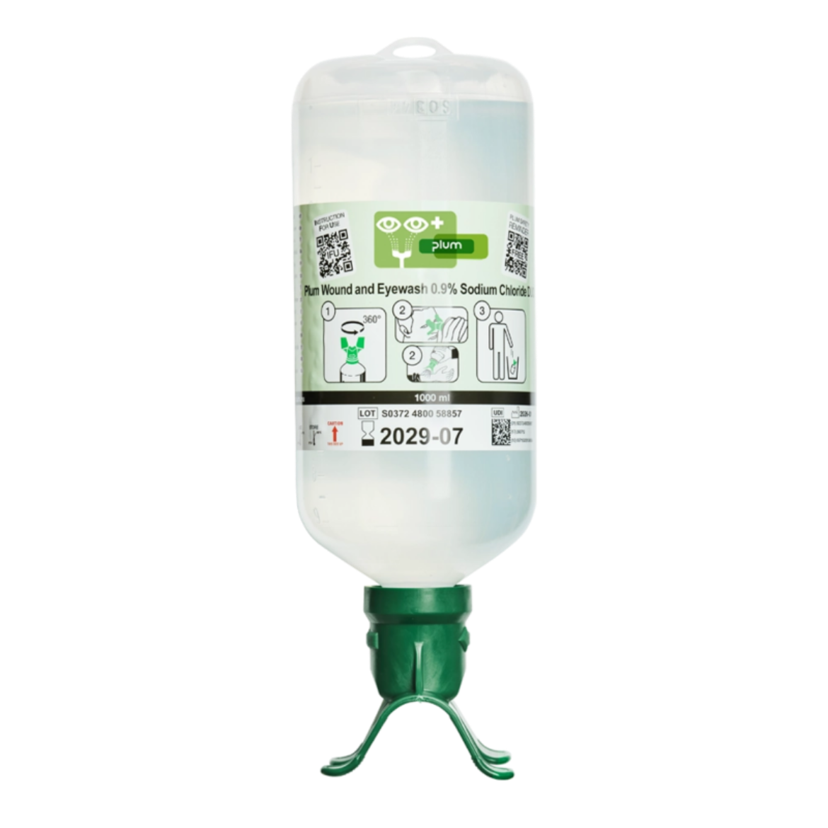 Picture of PLUM WOUND AND EYEWASH 0.9% SODIUM CHLORIDE DUO / 1000 ML