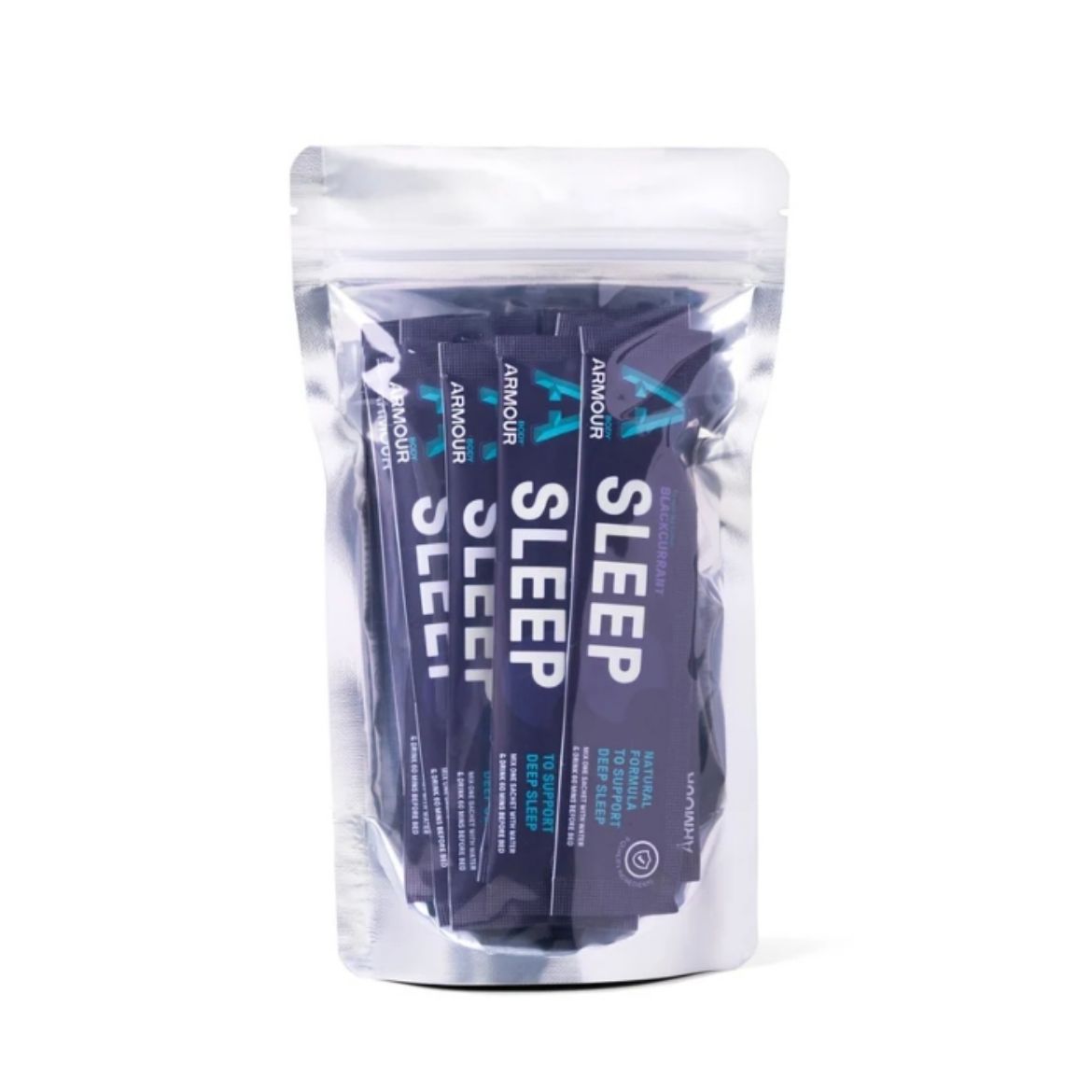 Picture of BODY ARMOUR SLEEP SATCHETS. BLACKCURRANT FLAVOUR