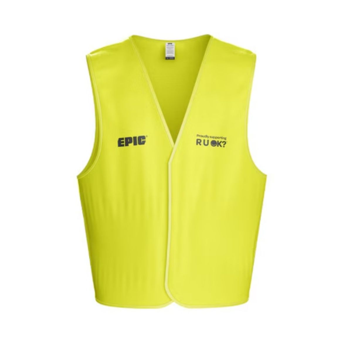 Picture of VEST SAFETY EPIC® R U OK? DAY HI VIS YELLOW. AVAILABLE IN SIZES S – 4XL