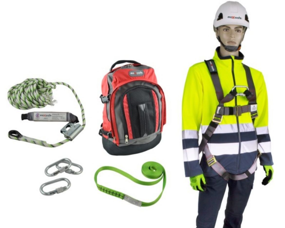 Picture of ROOFERS KIT WITH FULL BODY HARNESS, 15 MTR ROPE LINE, SCREW GATE KARABINER, AND 2MTR SLING