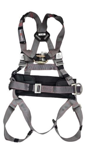 Picture of MAXISAFE FULL BODY HARNESS C/W CS LOOPS, PADDED WAIST, FRONT D RING, SIDE D RINGS & SILVER STEEL FITTINGS, CONFINED SPACE HARNESS