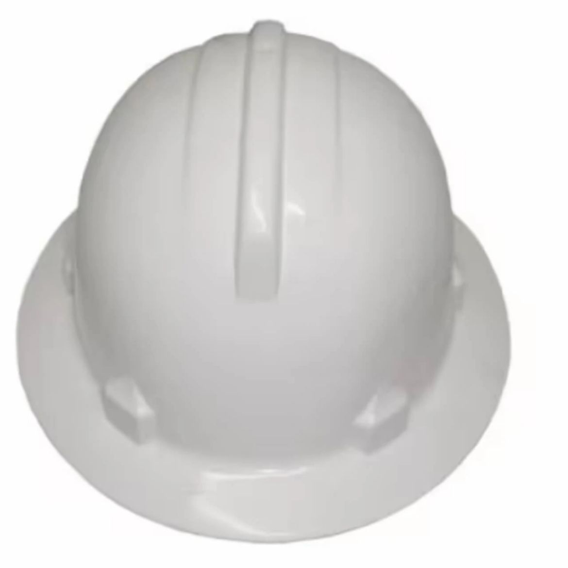 Picture of 3M WIDE BRIM HARD HAT NON-VENTED ABS TYPE 1 WITH METAL LAMP BRACKET, REFLECTIVE TAPE 2, WHITE