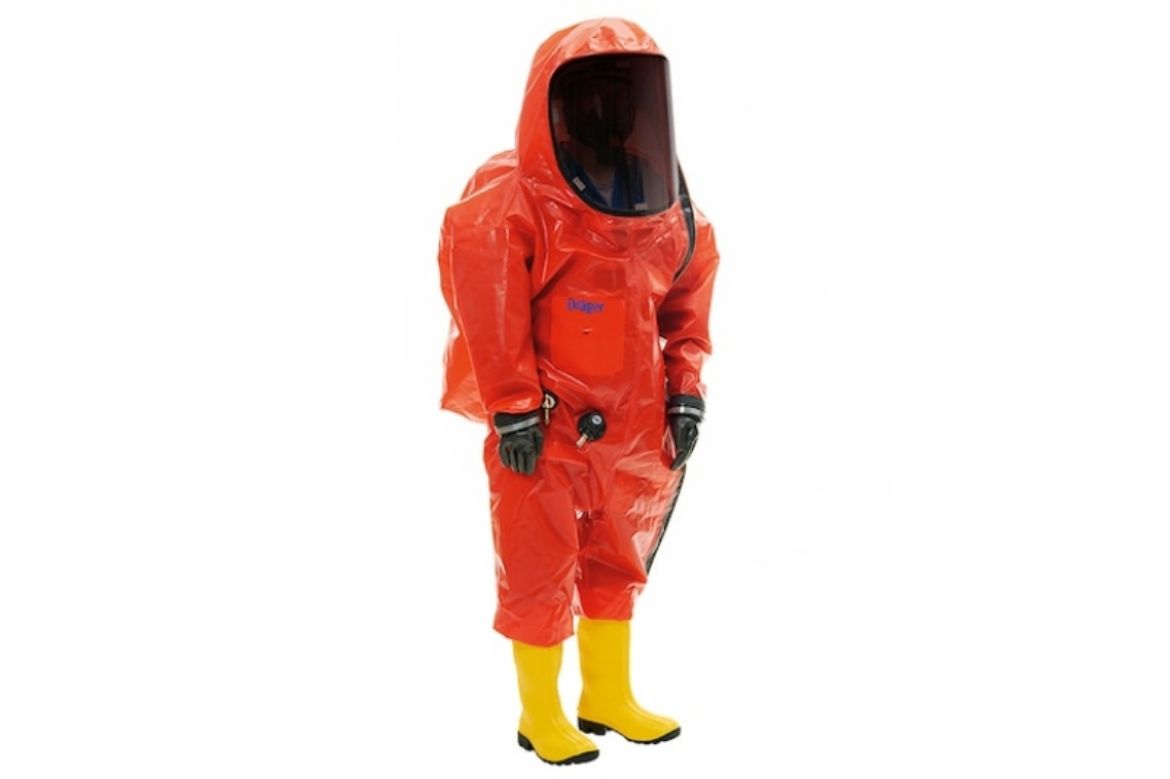 Picture of CPS 6900 GAS-TIGHT SUIT SIZE LARGE, PVC BOOTS SIZE 11, BUTYL GLOVES SIZE 10